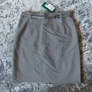 Checkered NWT Size 8 Pencil Skirt with Belt H&M